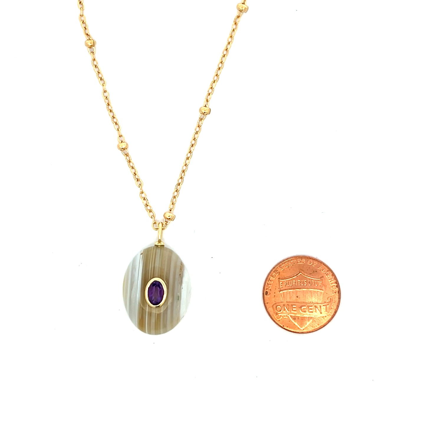 The Celeste Necklace: Botswana Agate