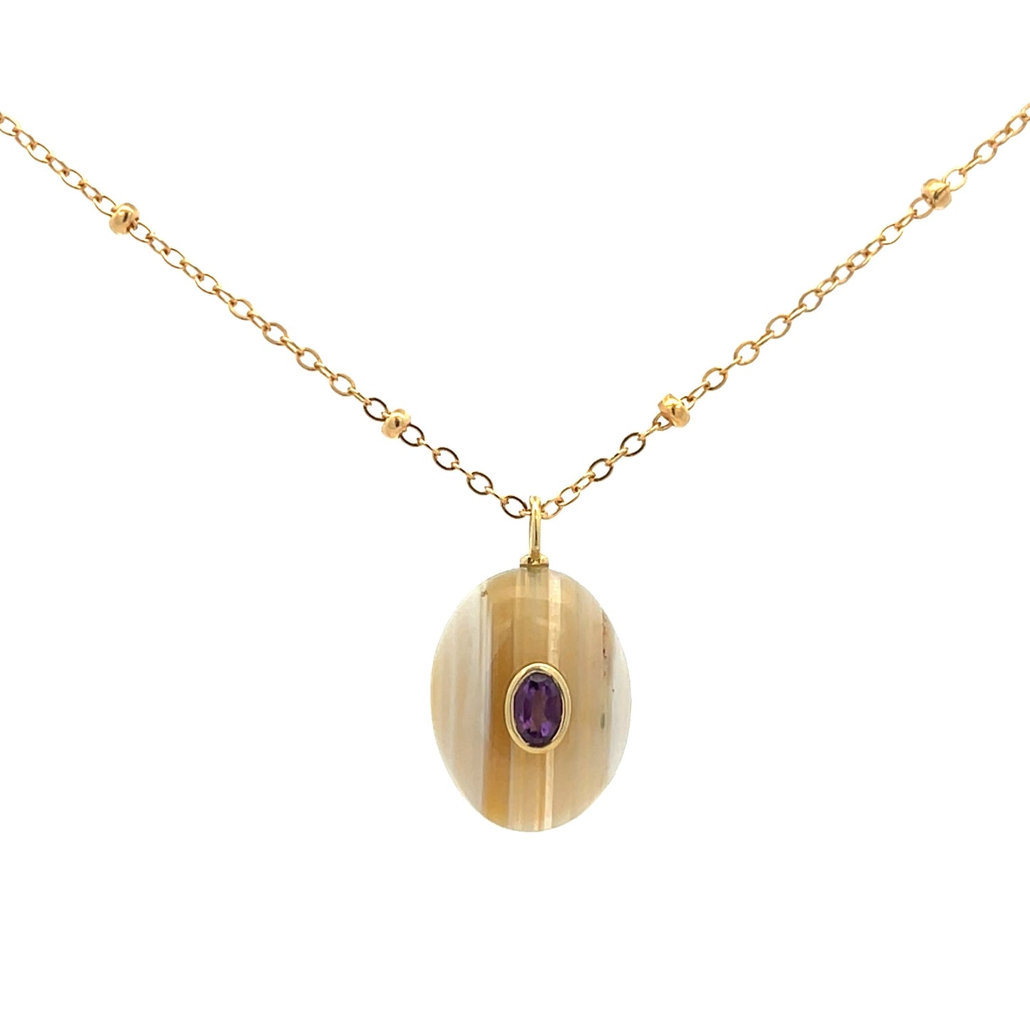 The Celeste Necklace: Botswana Agate