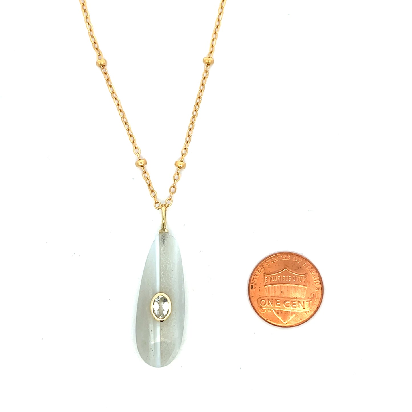The Celeste Necklace: Botswana Agate
