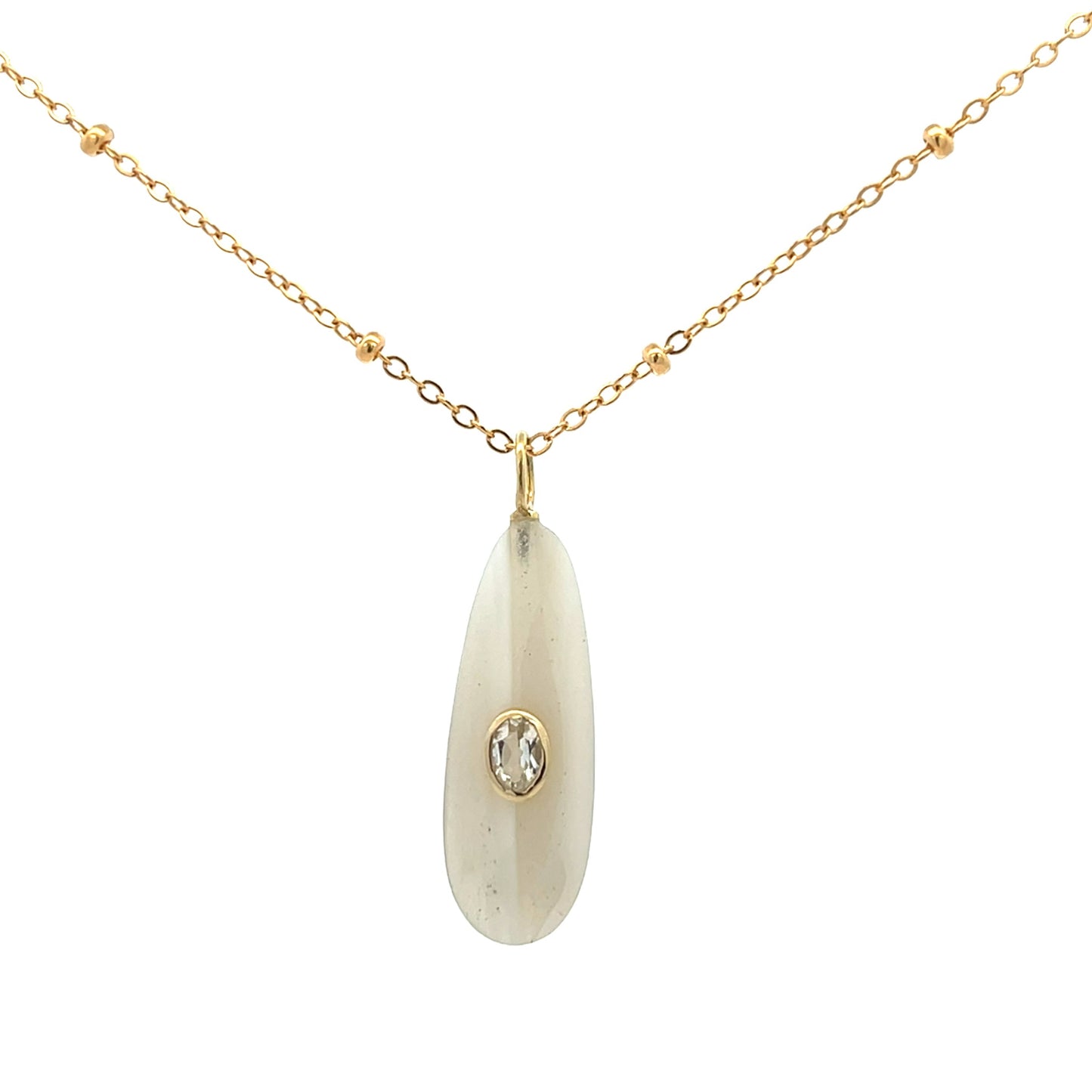 The Celeste Necklace: Botswana Agate
