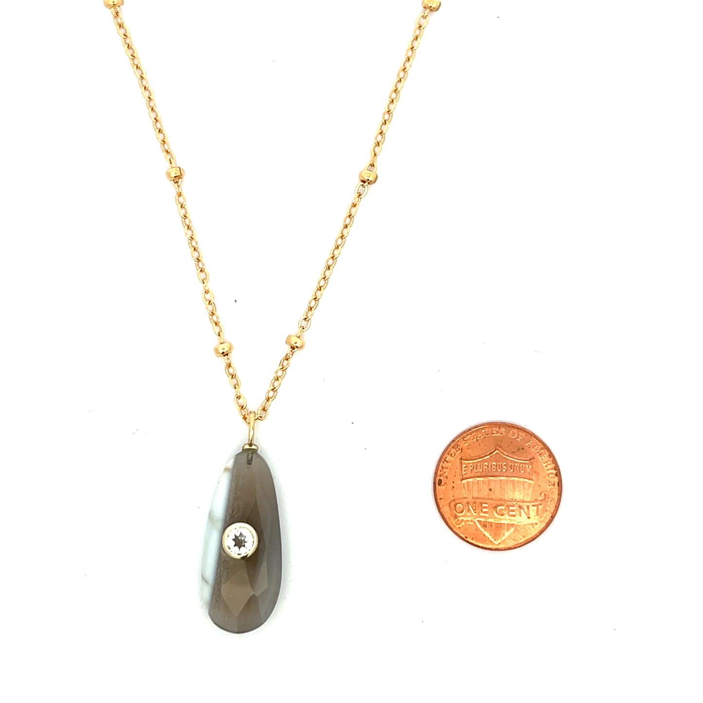 The Celeste Necklace: Botswana Agate
