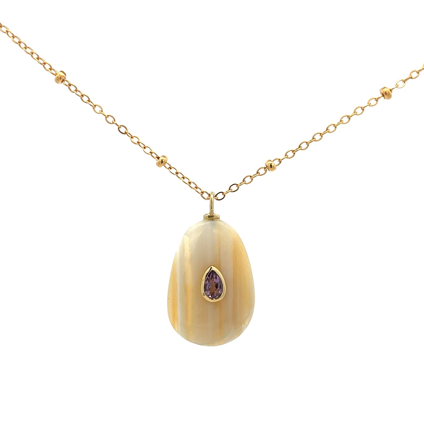 The Celeste Necklace: Botswana Agate