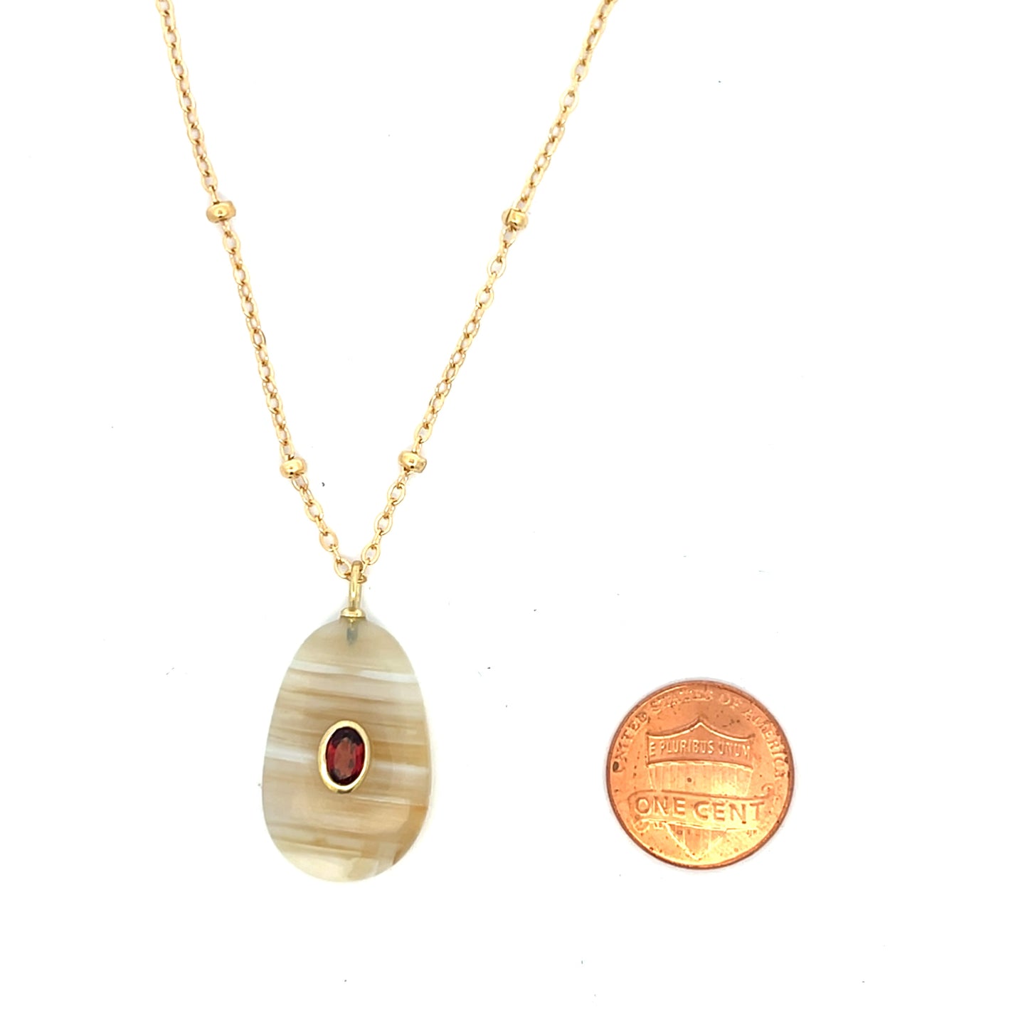 The Celeste Necklace: Botswana Agate