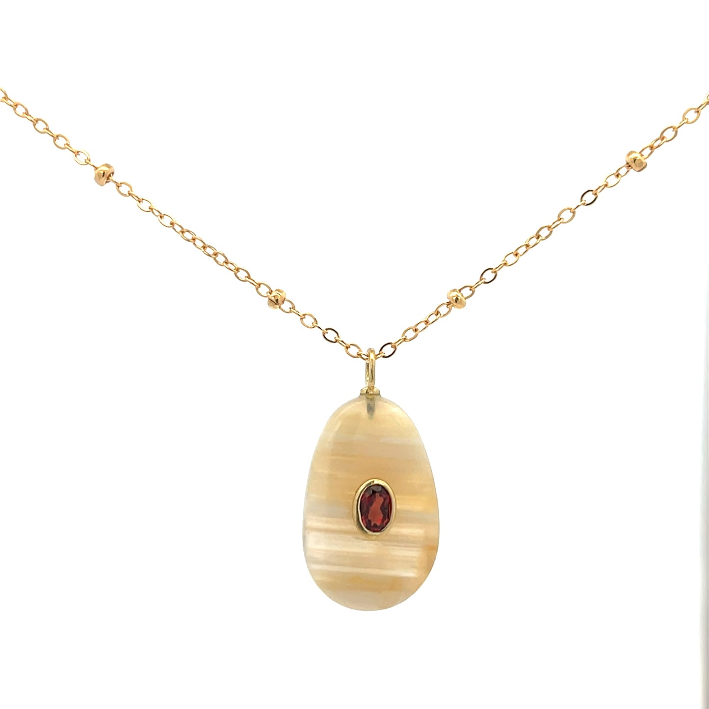 The Celeste Necklace: Botswana Agate
