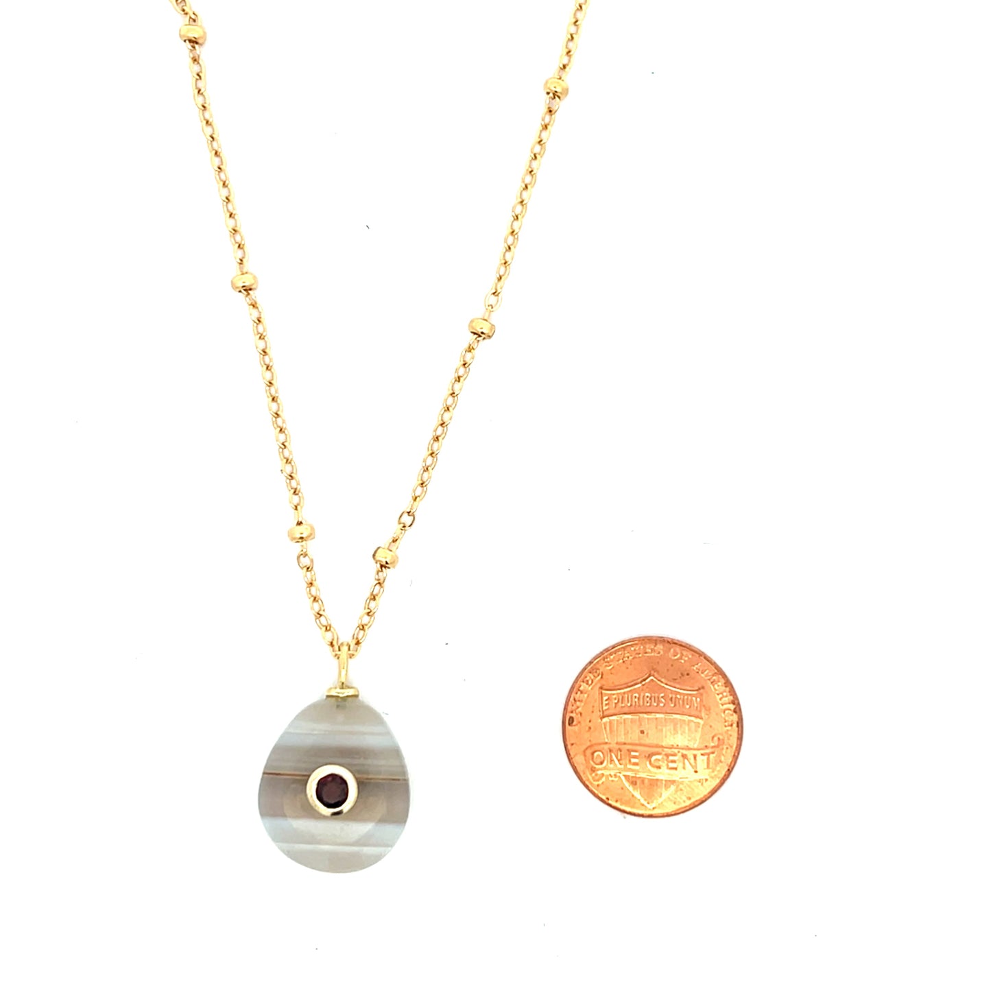 The Celeste Necklace: Botswana Agate