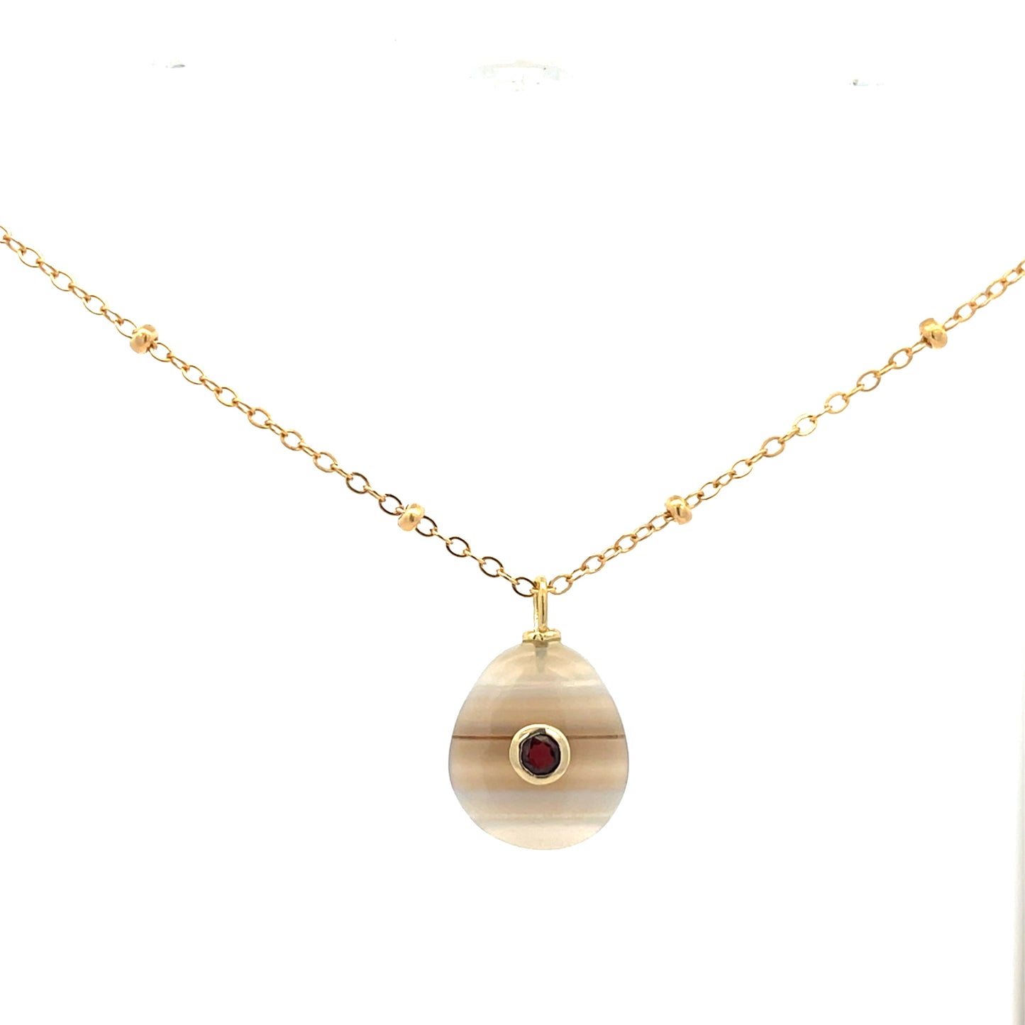 The Celeste Necklace: Botswana Agate