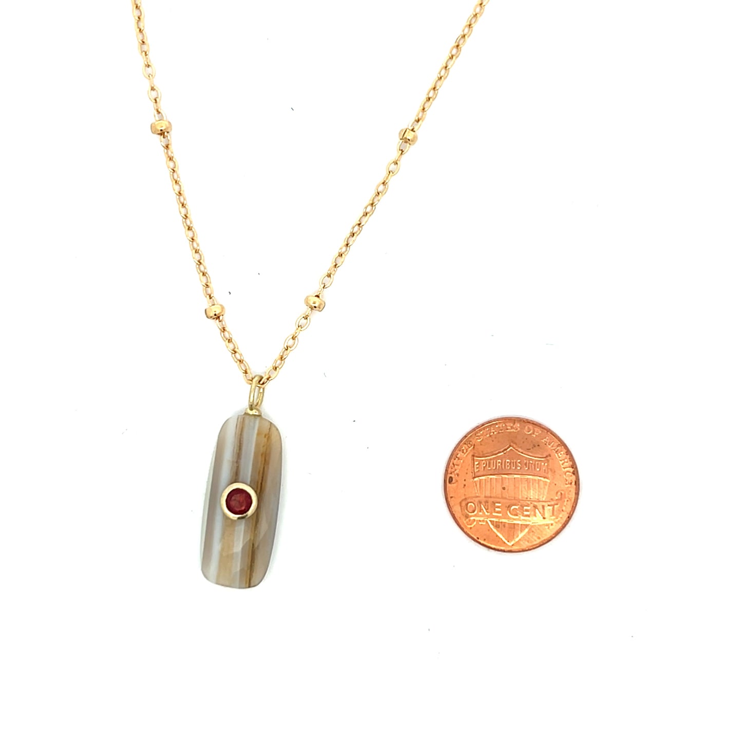 The Celeste Necklace: Botswana Agate