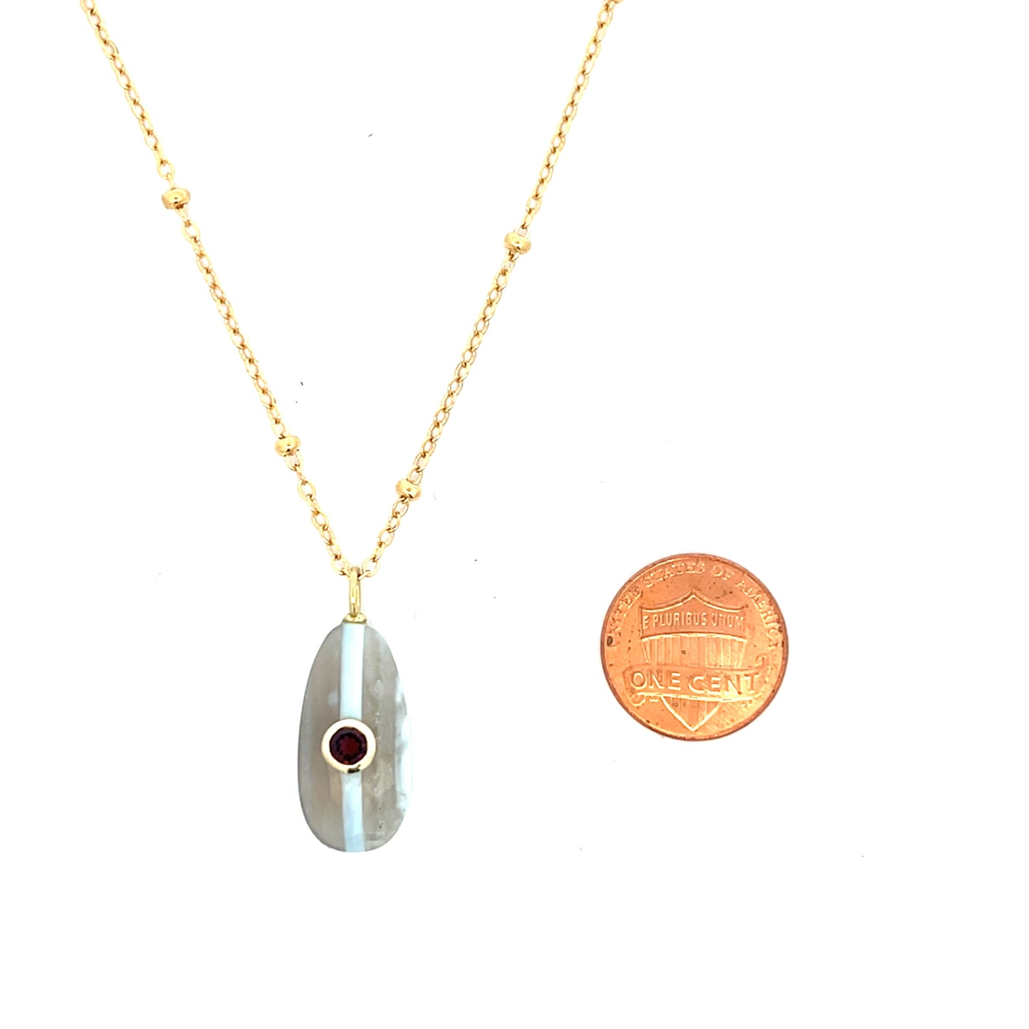 The Celeste Necklace: Botswana Agate