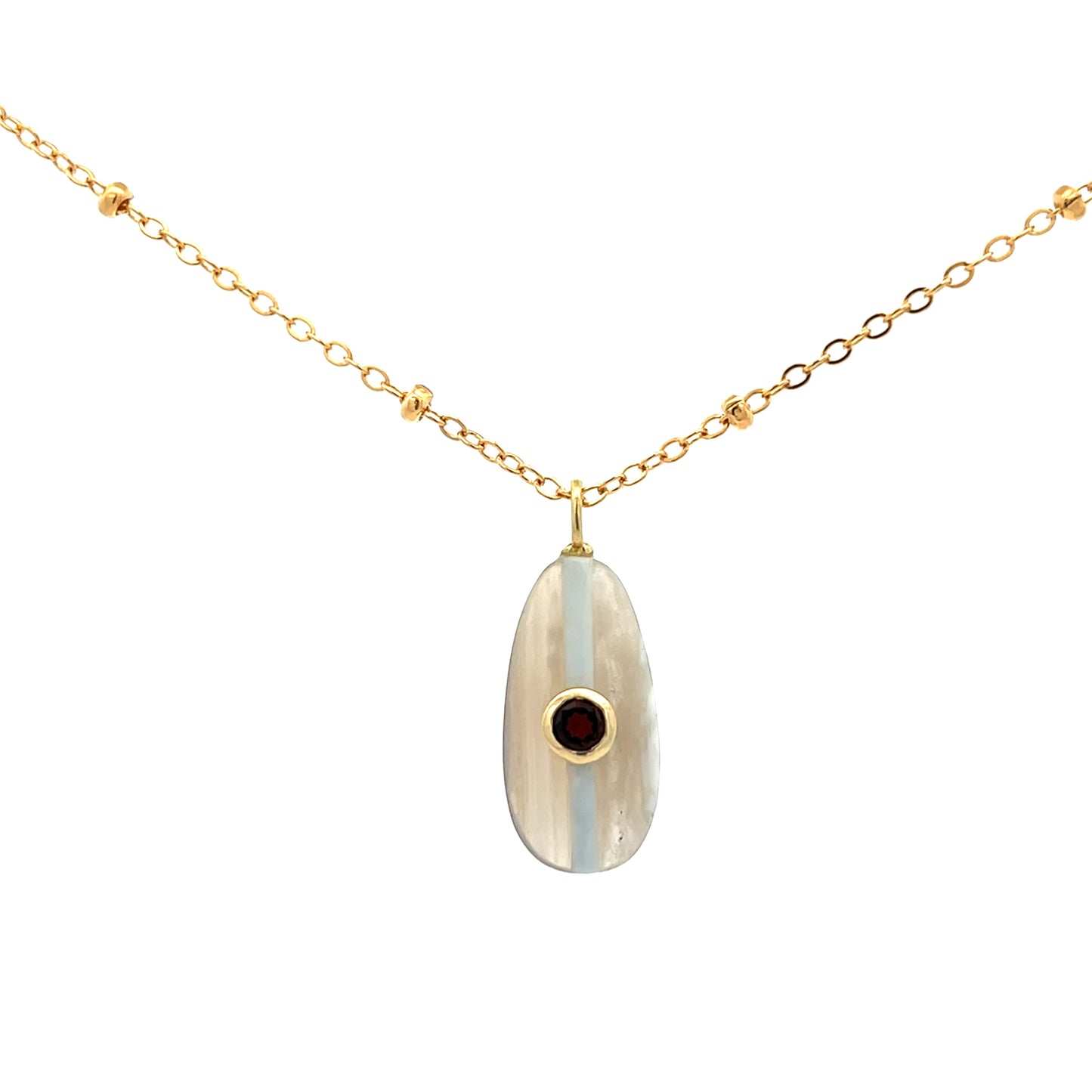 The Celeste Necklace: Botswana Agate