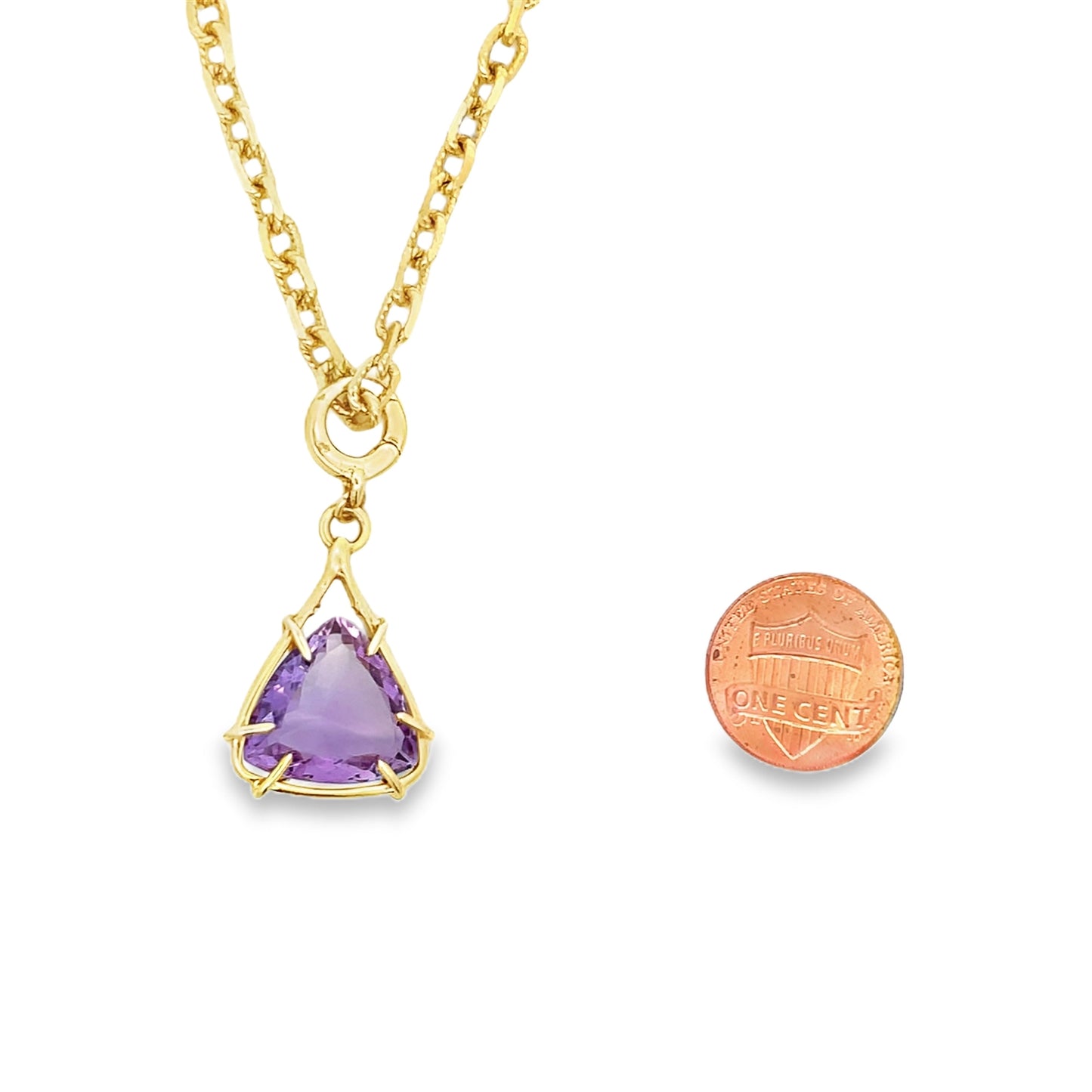 The Margot Necklace: Blue Sapphire, Peach Moonstone, Rutilated Quartz, or Amethyst