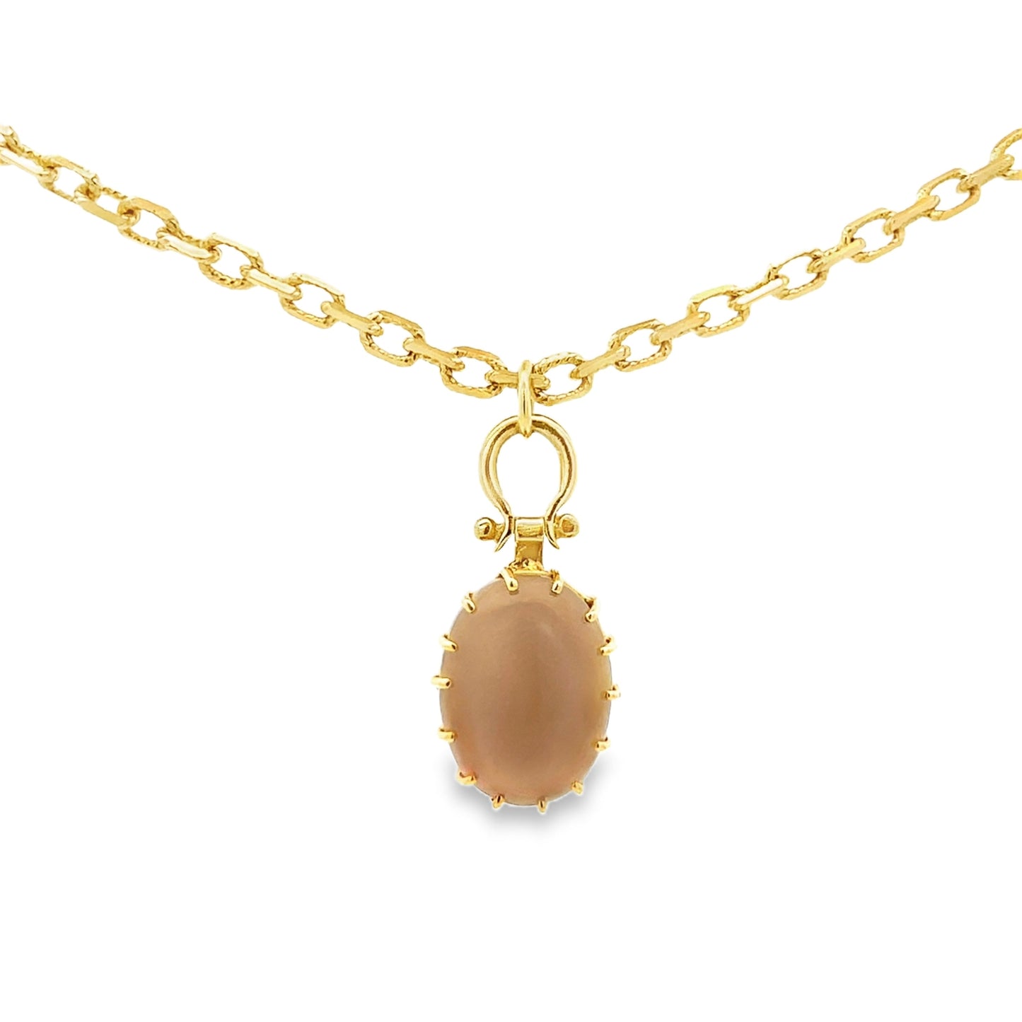 The Margot Necklace: Blue Sapphire, Peach Moonstone, Rutilated Quartz, or Amethyst