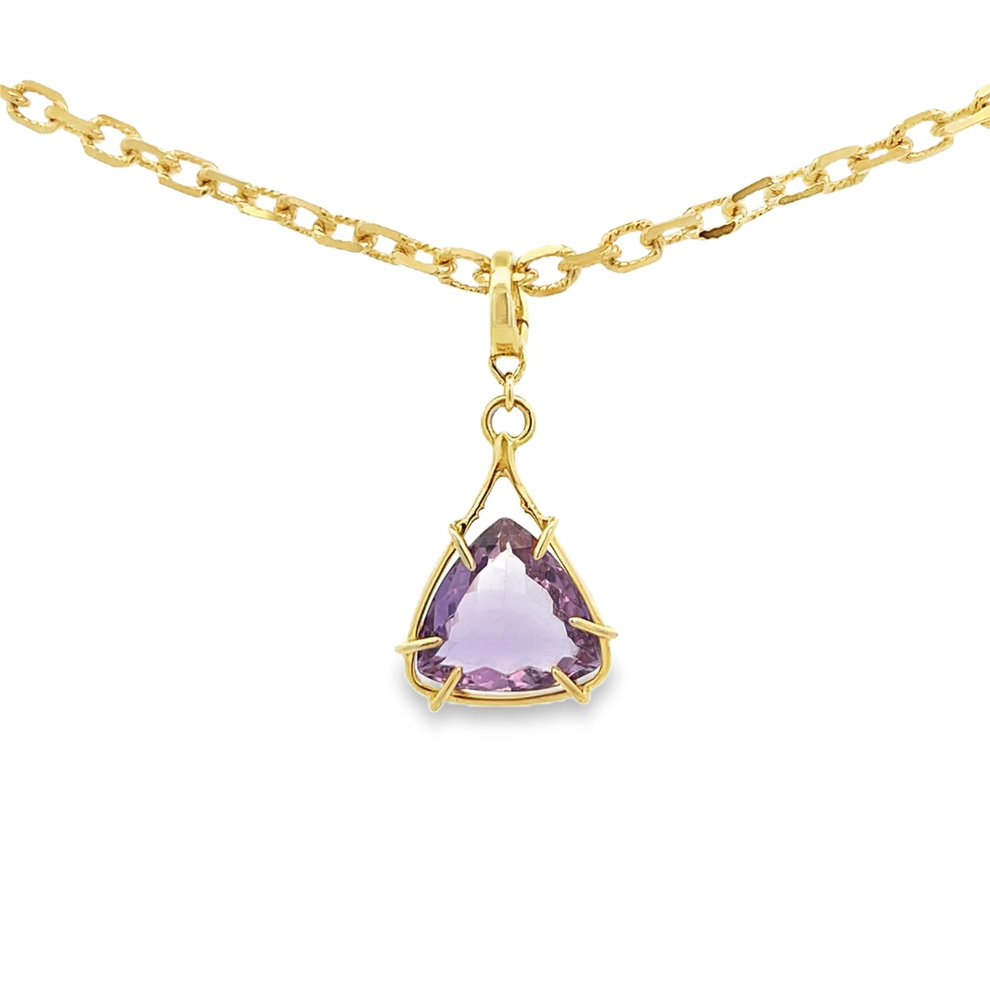 The Margot Necklace: Blue Sapphire, Peach Moonstone, Rutilated Quartz, or Amethyst