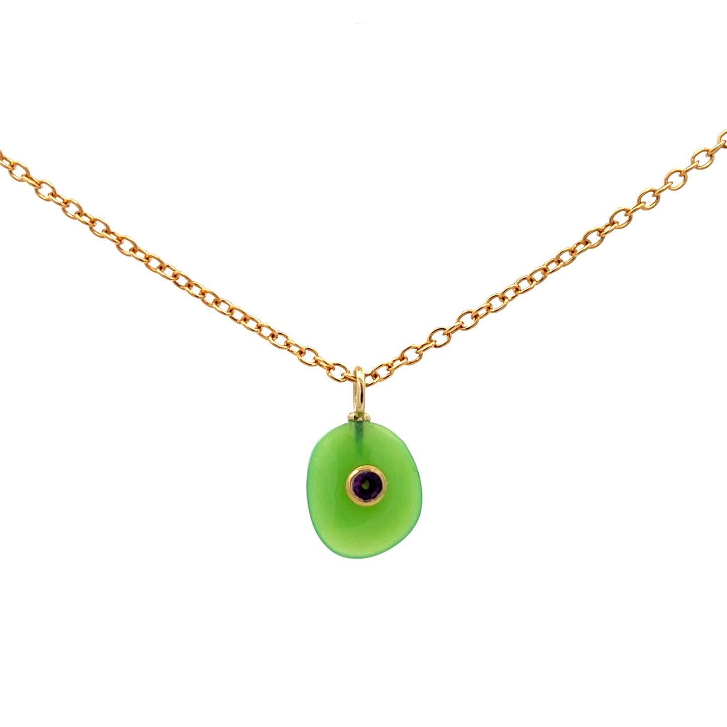 The Celeste Necklace: Chrysoprase