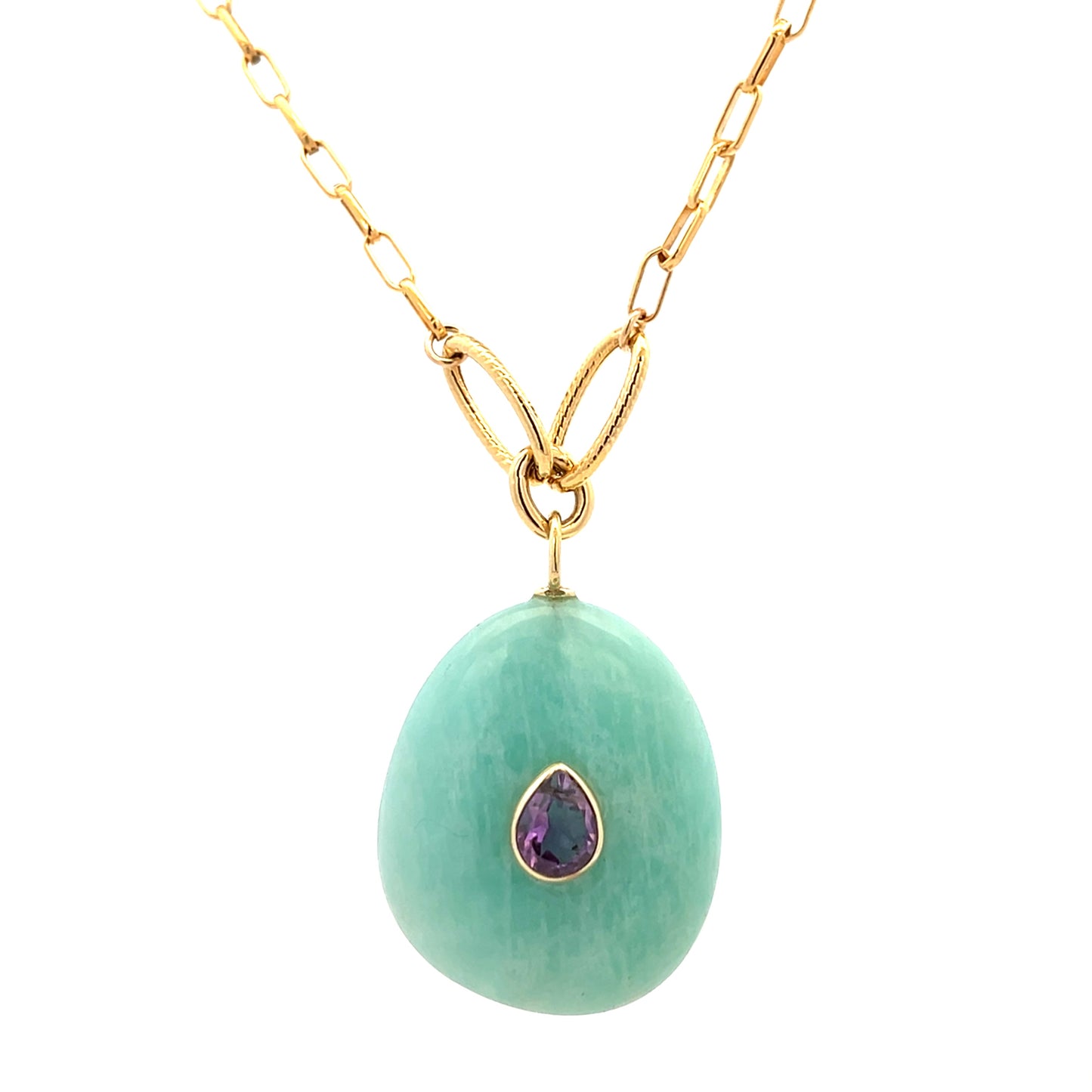 The Celeste Necklace: Lapis, Amazonite or Rose Quartz - Bold Cut