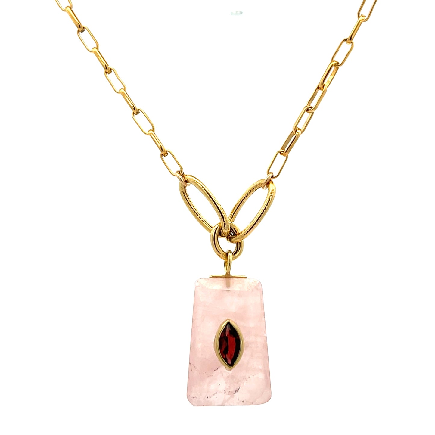 The Celeste Necklace: Lapis, Amazonite or Rose Quartz - Bold Cut