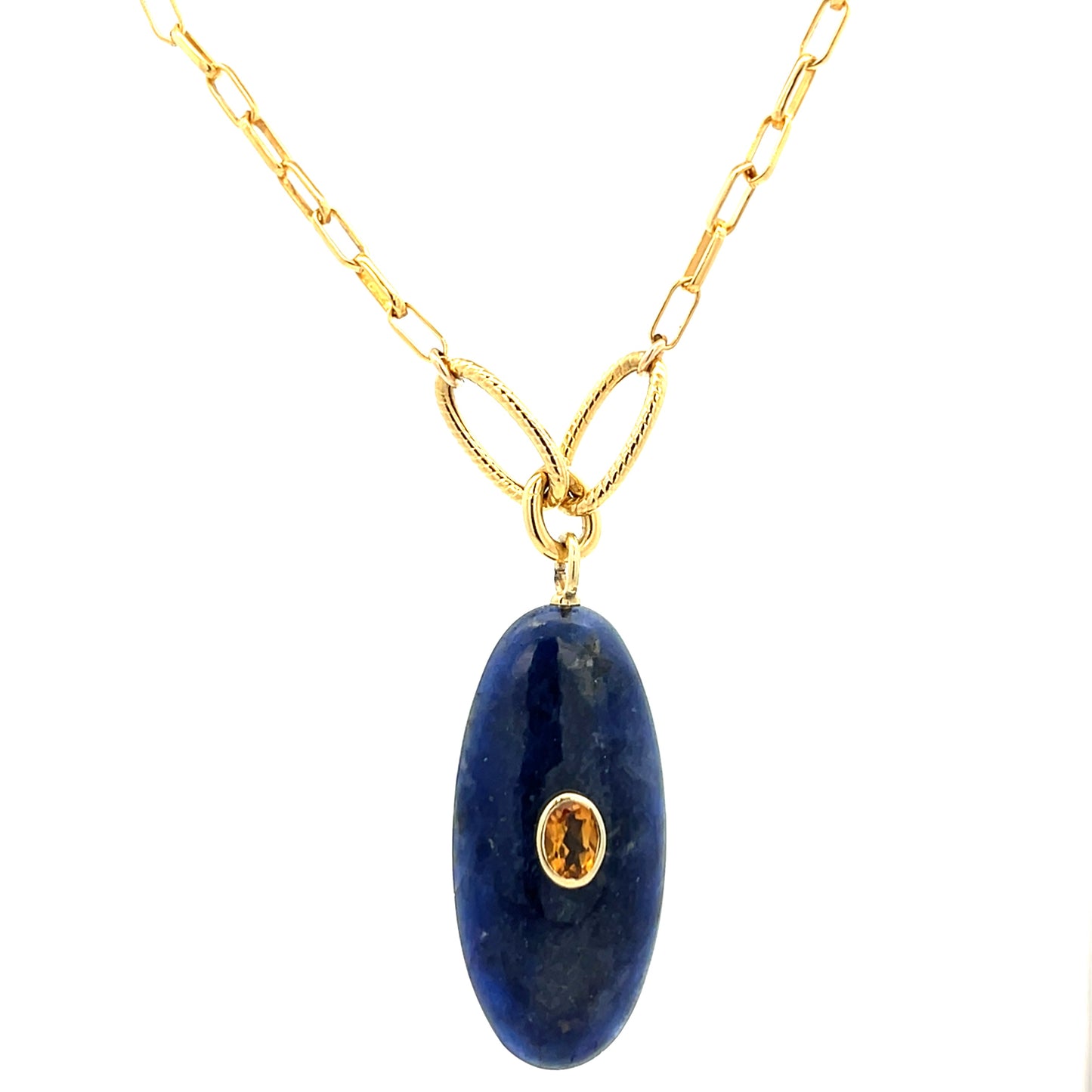The Celeste Necklace: Lapis, Amazonite or Rose Quartz - Bold Cut